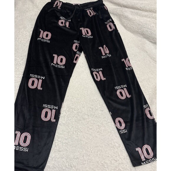 Messi Collection Black Sleep Lounge Pants Adult Men's Size Large - Picture 3 of 9
